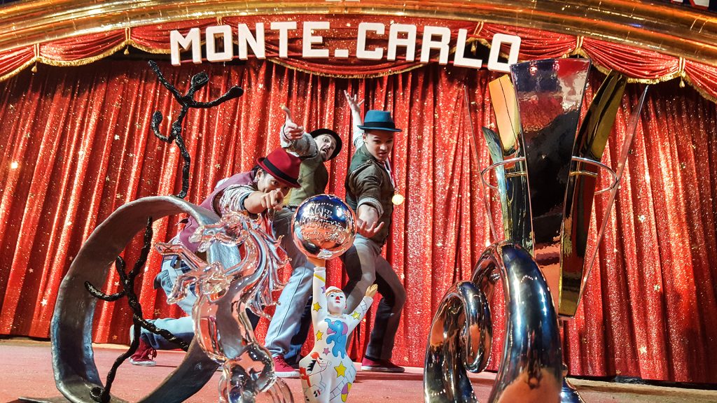 Zirkus Akrobaten zum Zirkusfestival in Monte Carlo